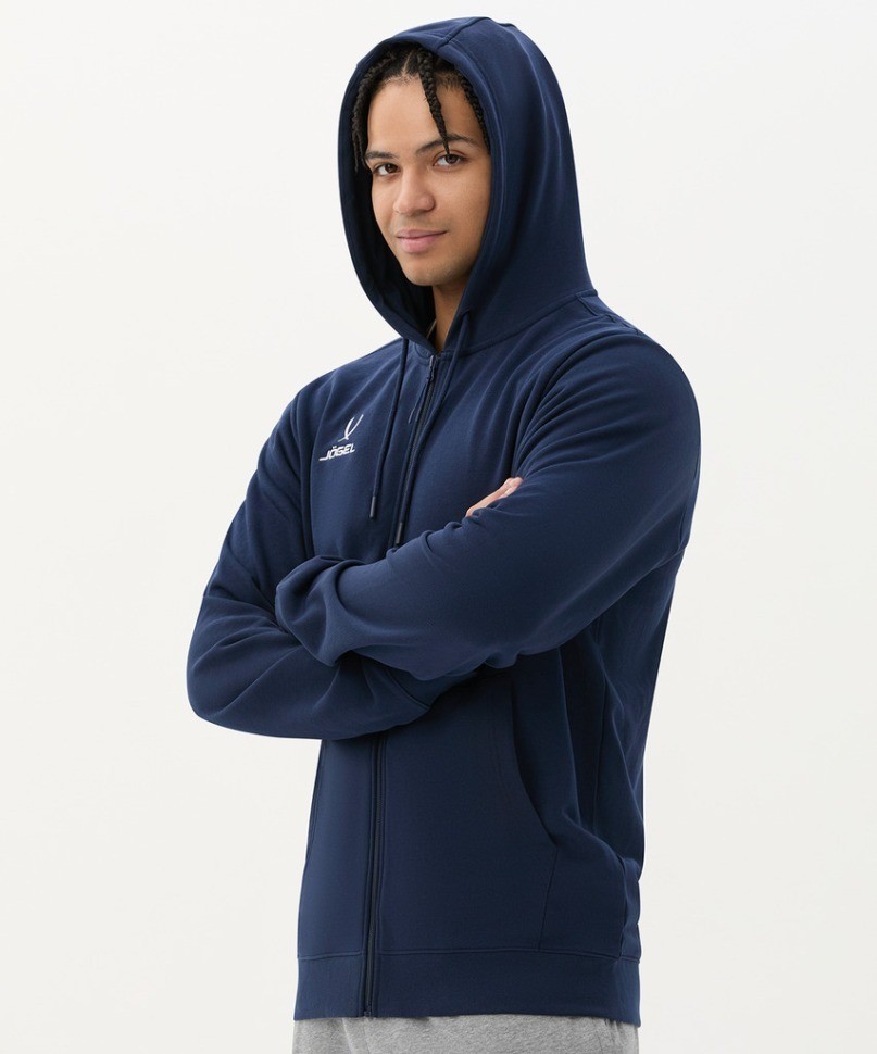 Худи на молнии JOGEL ESSENTIAL Cotton FZ Hoodie, темно-синий (2121892)