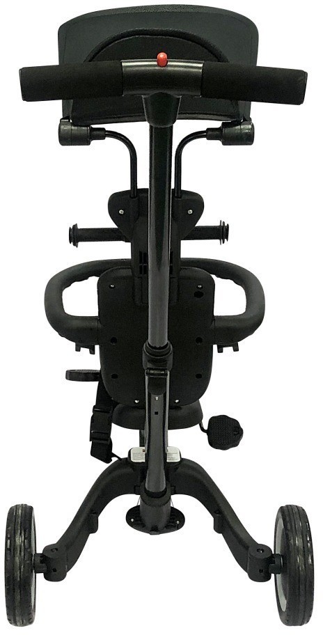 Детский беговел-велосипед 8в1 с крышей и ручкой, черный (TR010-BLACK)