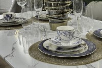 Набор сервировочных салфеток,бисер,золото d35см(2шт)+10см(2шт) (TT-00012858)