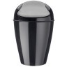 Корзина для мусора с крышкой del, 12 л, черная (64240)