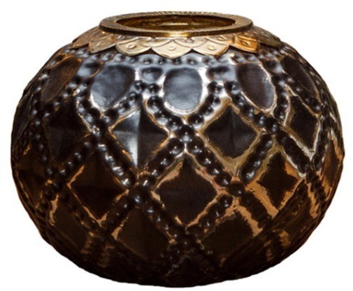 Подсвечник Ksa/5478, 25, стекло, металл, black gold, ROOMERS FURNITURE