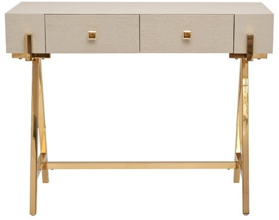 Консоль серая/металл золото 100*40*78см (TT-00010512)