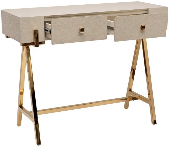 Консоль серая/металл золото 100*40*78см (TT-00010512)