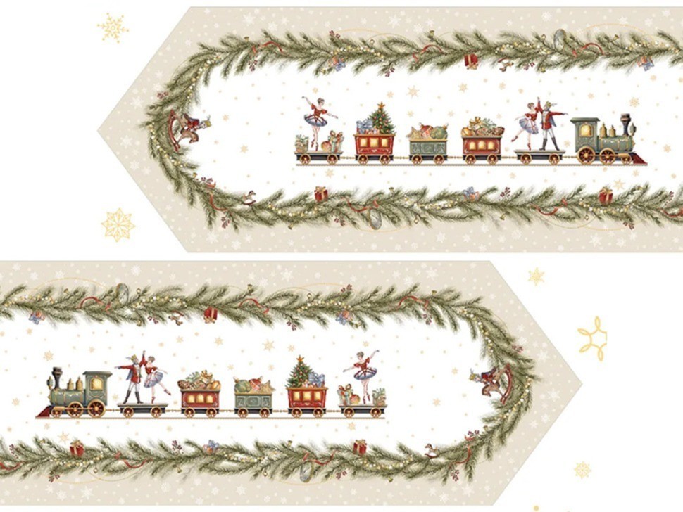 Дорожка на стол "щелкунчик", 45х300см, бежевый, 100% хлопок,твил Lefard (850-757-32)