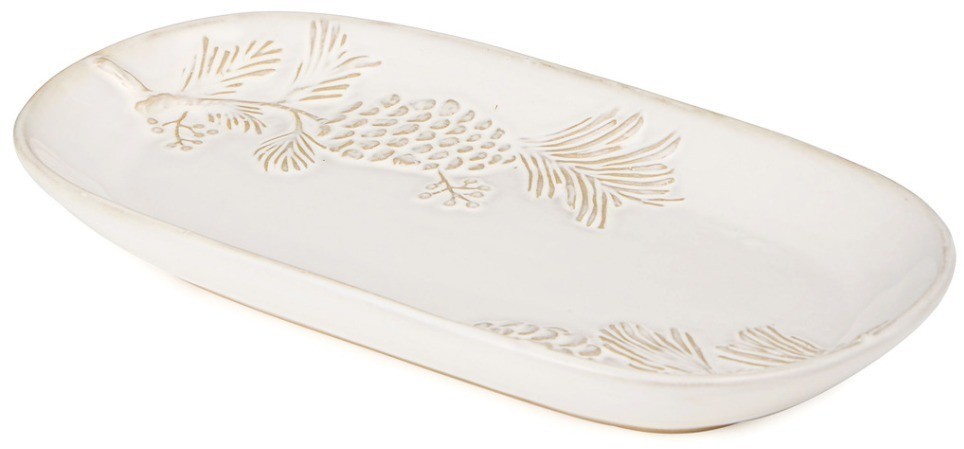 Блюдо сервировочное коллекция "pine cones", 30,2*16*3,1 см Bronco (230-511)