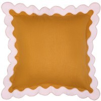 Чехол на подушку с контрастным кантом розового цвета из коллекции trendy ruffles, 40х40 см (78896)