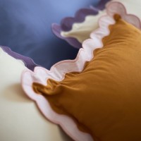 Чехол на подушку с контрастным кантом розового цвета из коллекции trendy ruffles, 40х40 см (78896)