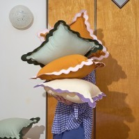 Чехол на подушку с контрастным кантом розового цвета из коллекции trendy ruffles, 40х40 см (78896)