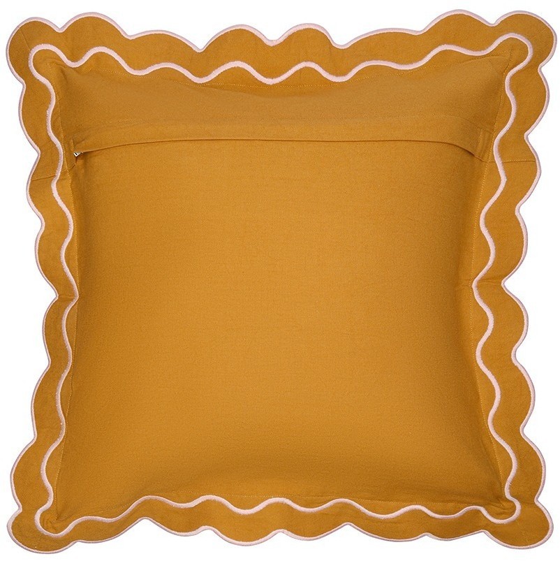 Чехол на подушку с контрастным кантом розового цвета из коллекции trendy ruffles, 40х40 см (78896)