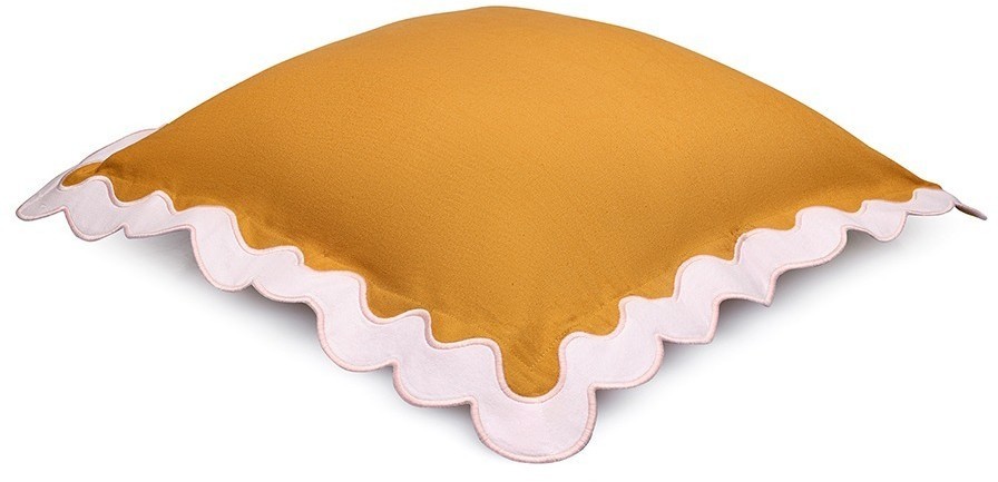 Чехол на подушку с контрастным кантом розового цвета из коллекции trendy ruffles, 40х40 см (78896)