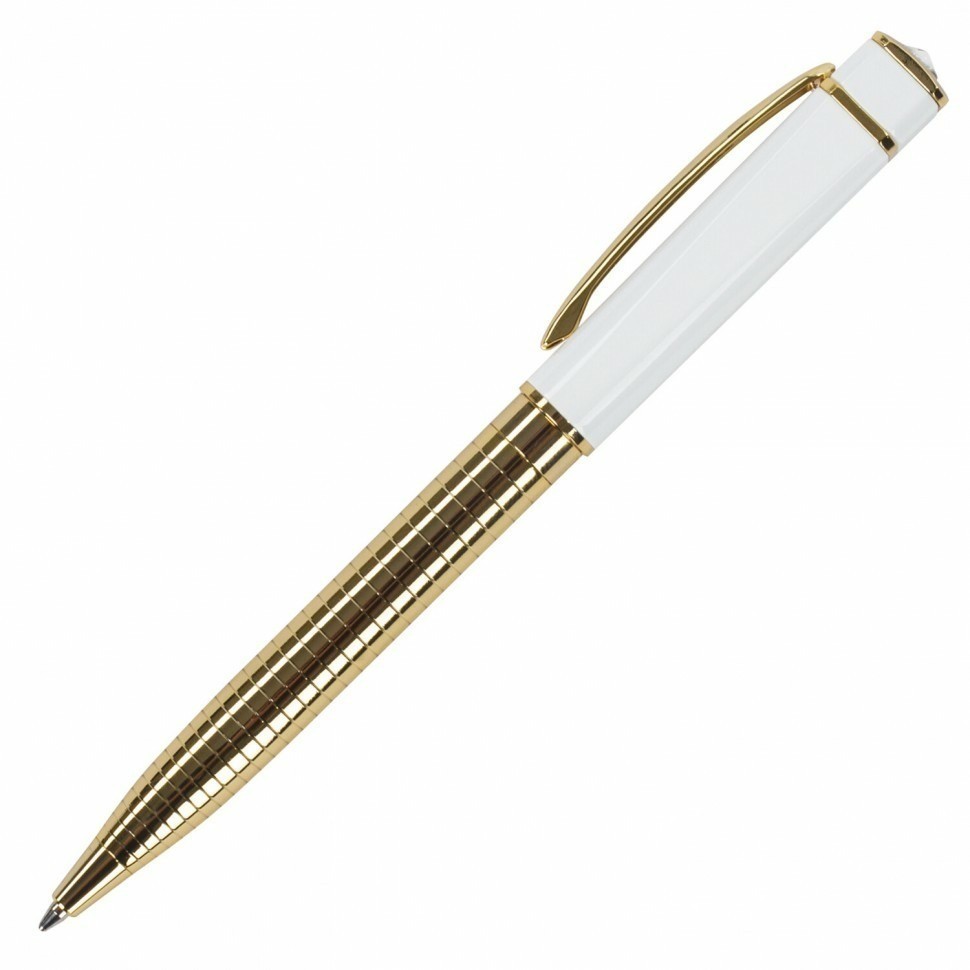 Ручка подарочная шариковая Galant Mont Pelerin корпус золотистый с белым синяя 141661 (90793)