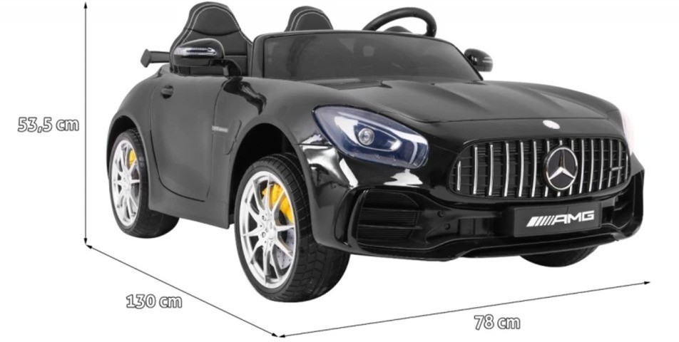 Электромобиль Mercedes-Benz GT R (черный матовый, 4WD, 12V, MP4) (HL289-MATTE-BLACK-MP4)