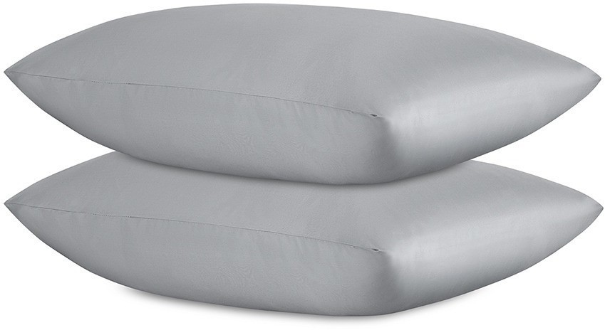 Набор наволочек из премиального сатина светло-серого цвета из коллекции essential, 50х70 см (79830)