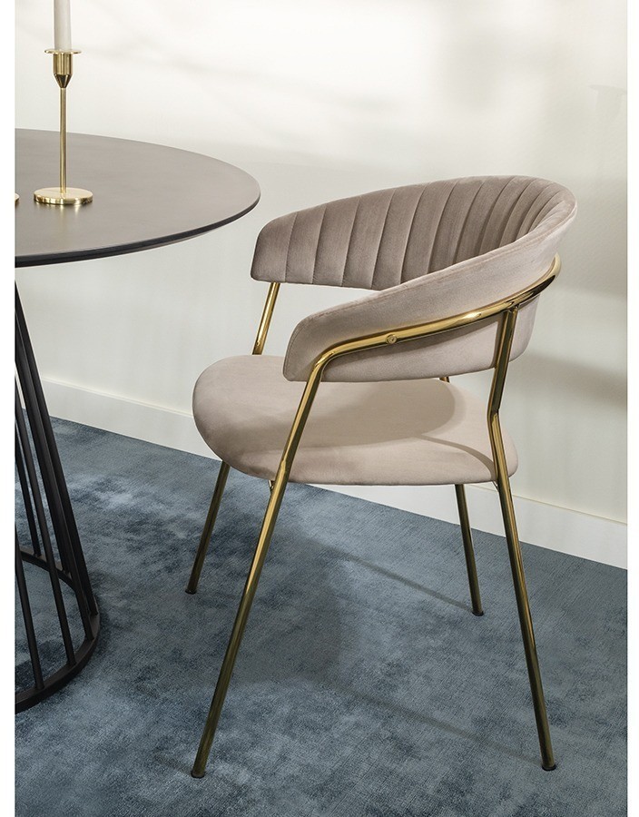 Стул stefany, велюр, серый (75795)