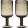 Набор бокалов для вина flowi, 410 мл, серо-коричневые, 2 шт. (76461)