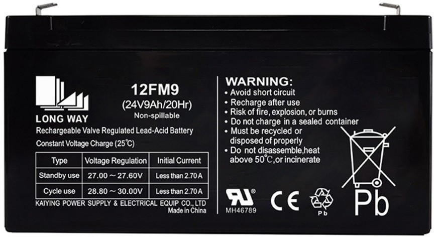Аккумулятор Long Way 24V9Ah/20Hr (LW-12FM9)