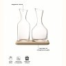 Набор кувшинов для вина и воды на деревянной подставке 1,2 л/1,4 л (59305)