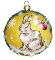 Картина Шар символ года Кролик на удачу с кристаллами Swarovski (2609)