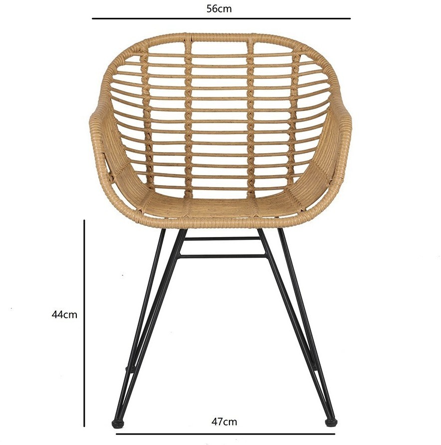 Стул vetle bent, ротанг (75827)