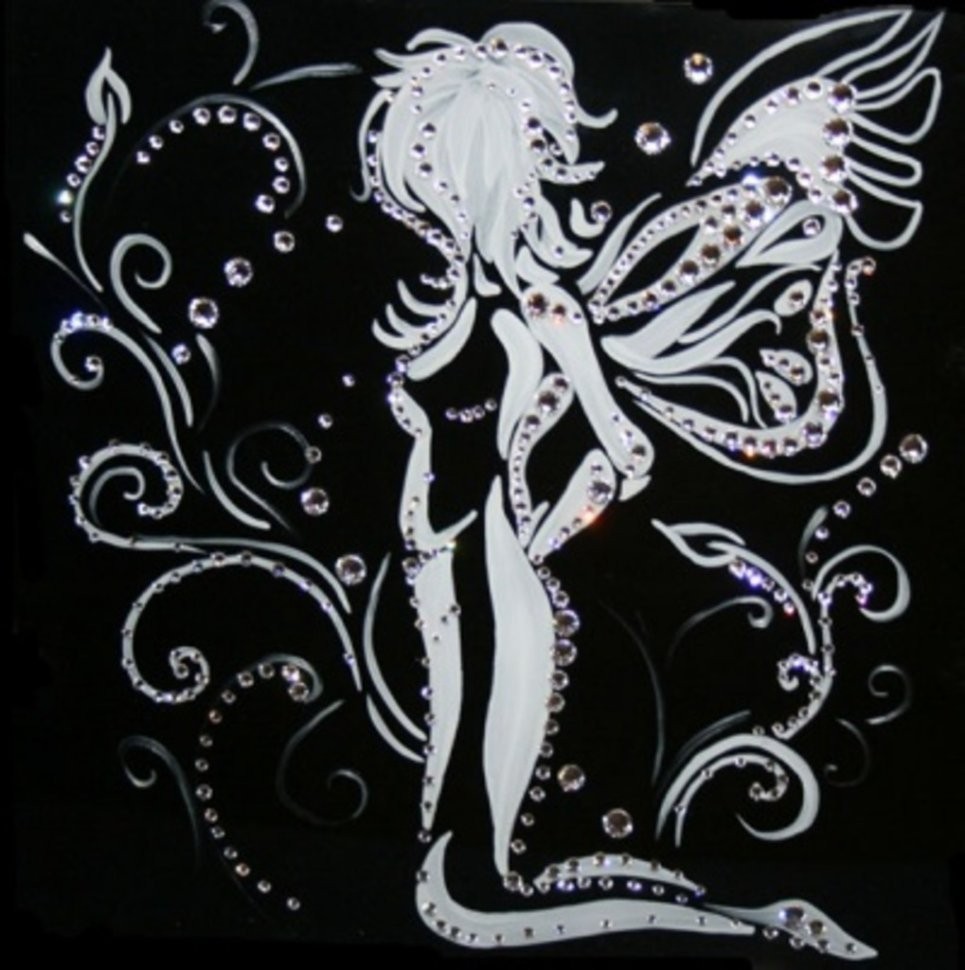 Картина Ночной мотылек с кристаллами Swarovski (1230)