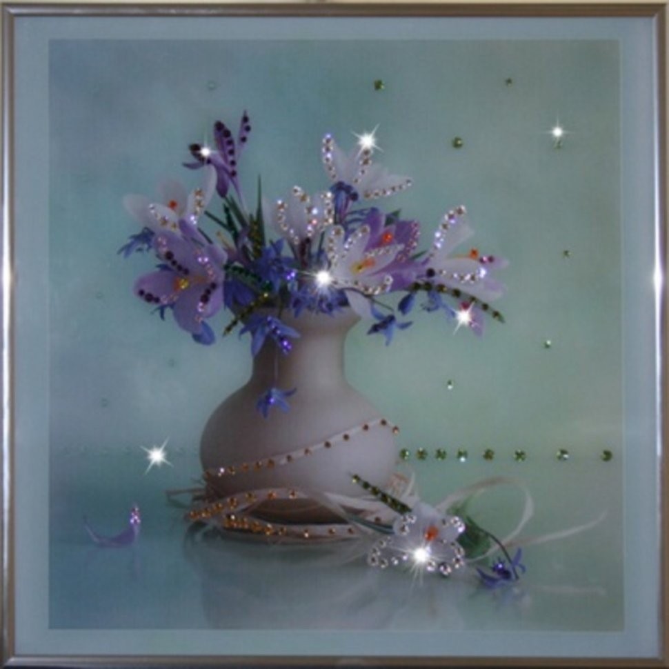 Картина Весна с кристаллами Swarovski (1068)