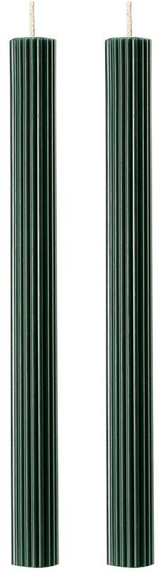 Набор из двух свечей темно-зеленого цвета из коллекции edge, 24,5 см (77666)