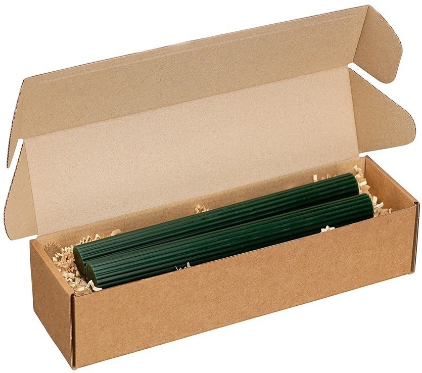 Набор из двух свечей темно-зеленого цвета из коллекции edge, 24,5 см (77666)