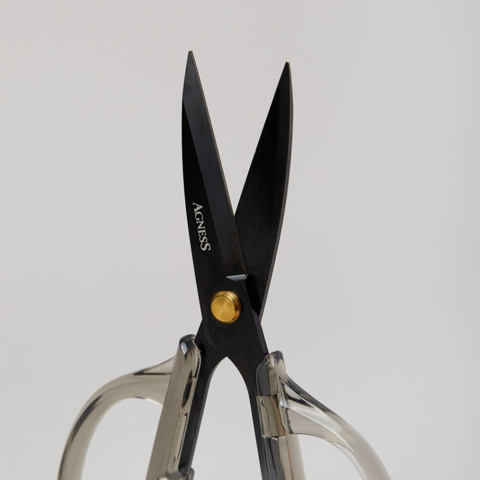 Кухонные ножницы цвет графит, гальванопокрытие, 19,5см Agness (671-028)