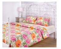Кпб 2-хспальный&quot;пионы&quot;под175х215-1шт, пр(желтый)220х250-1шт,нав70х70-2шт SANTALINO (984-716)