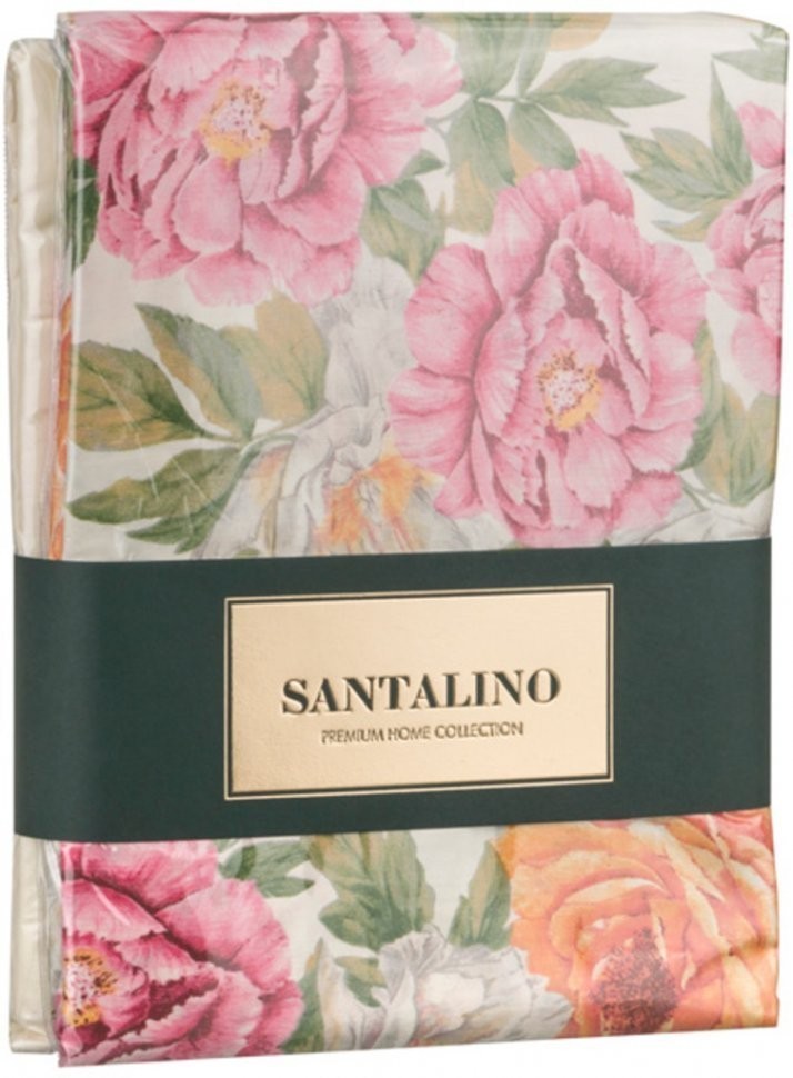 Кпб 2-хспальный"пионы"под175х215-1шт, пр(желтый)220х250-1шт,нав70х70-2шт SANTALINO (984-716)