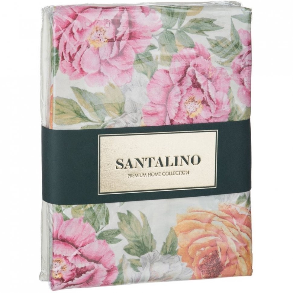 Кпб 2-хспальный"пионы"под175х215-1шт, пр(желтый)220х250-1шт,нав70х70-2шт SANTALINO (984-716)