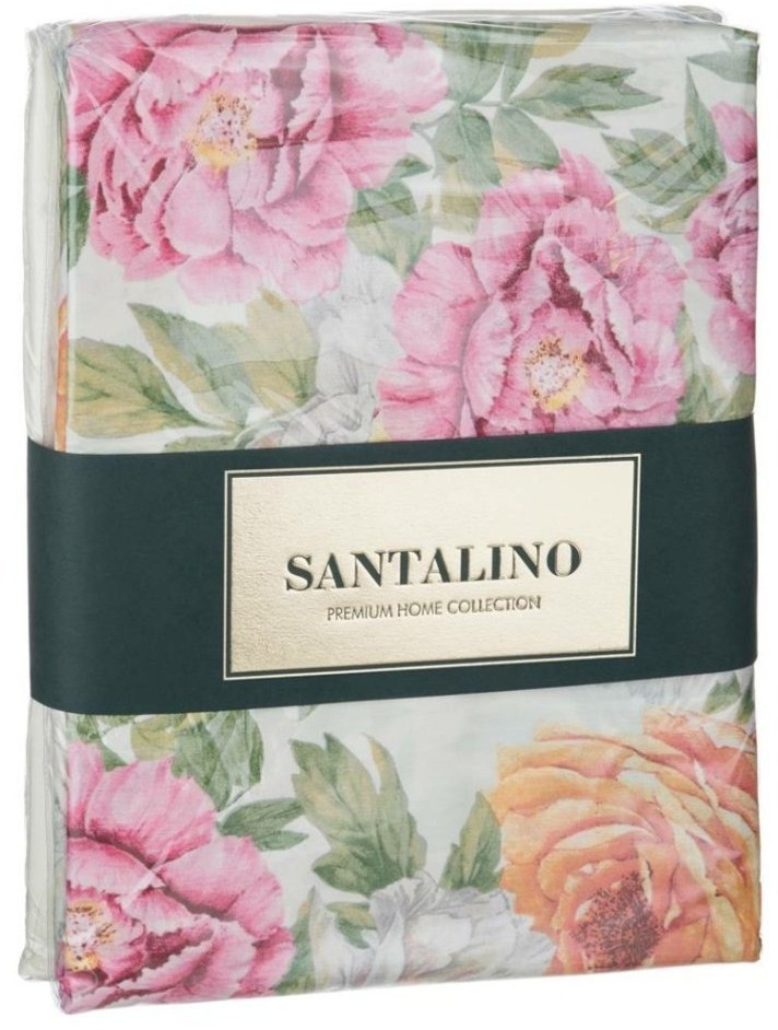 Кпб 2-хспальный"пионы"под175х215-1шт, пр(желтый)220х250-1шт,нав70х70-2шт SANTALINO (984-716)