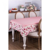 Скатерть 140х180 см &quot;роза&quot;,100% хлопок, розовый, SANTALINO (850-816-24)