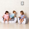 Раскладной бескаркасный (мягкий) детский диван серии "Мимими", Крошка Виви (PCR317-08)
