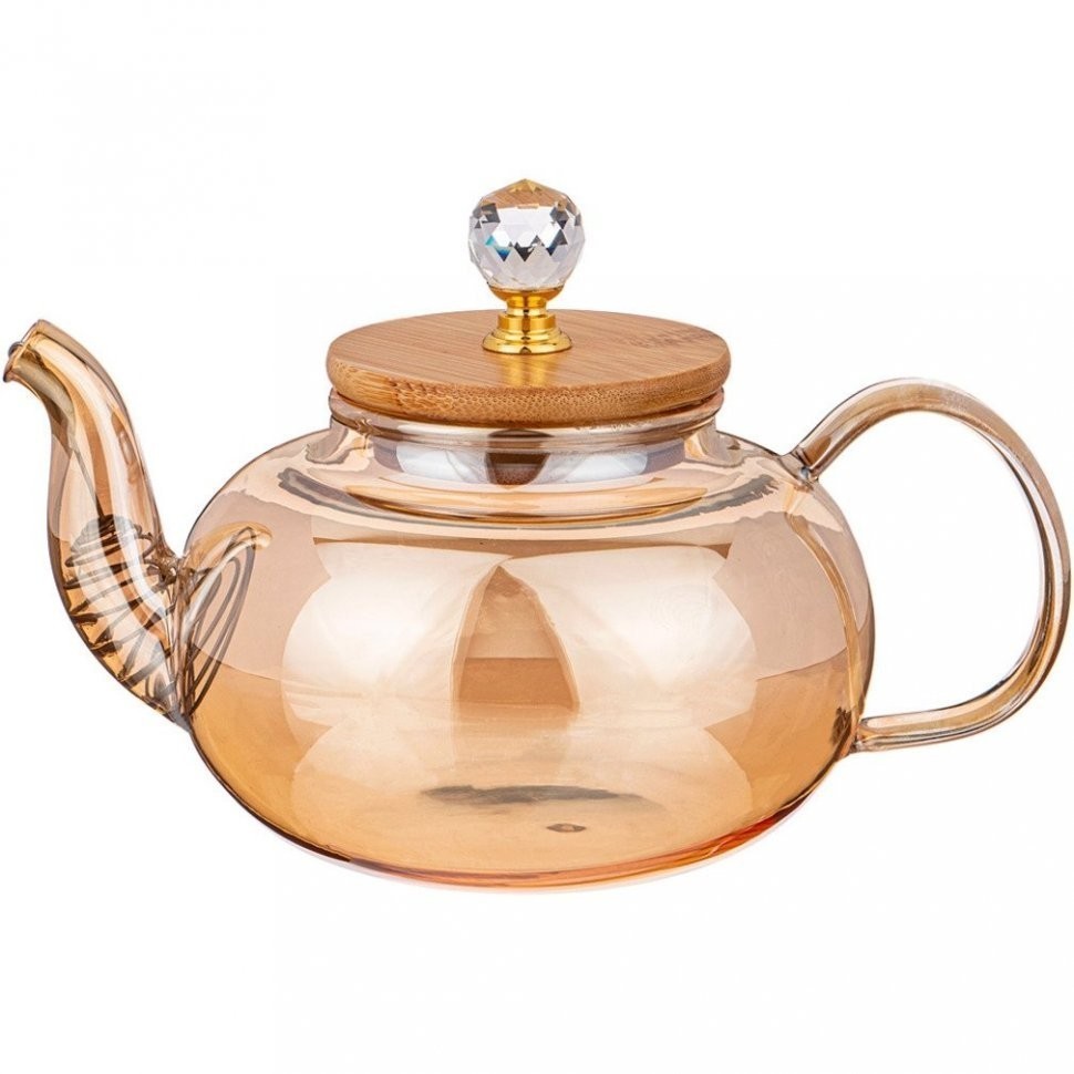 Чайник заварочный agness "amber" 680 мл. цвет:янтарный (889-112)