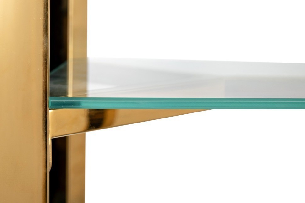 Стеллаж стекло прозр/золото 80*35*180см (TT-00011329)