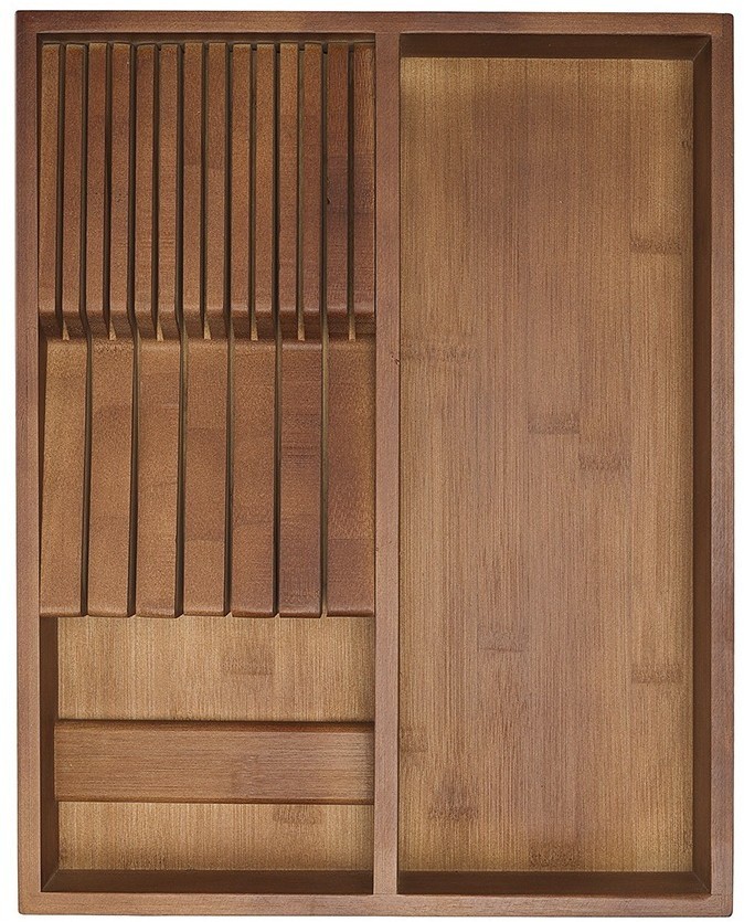 Органайзер для столовых приборов с держателем для ножей bambox, 30х38 см (77061)