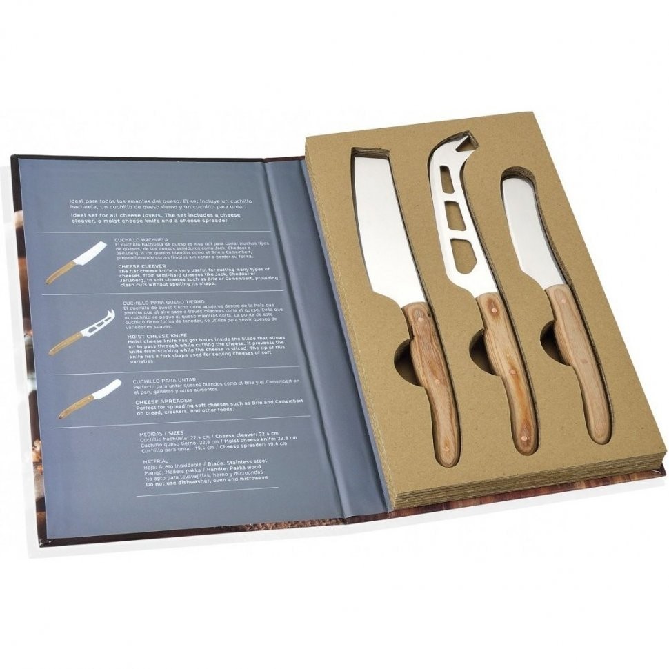 Andrea House Подарочный набор из 3 ножей для сыра CC17007