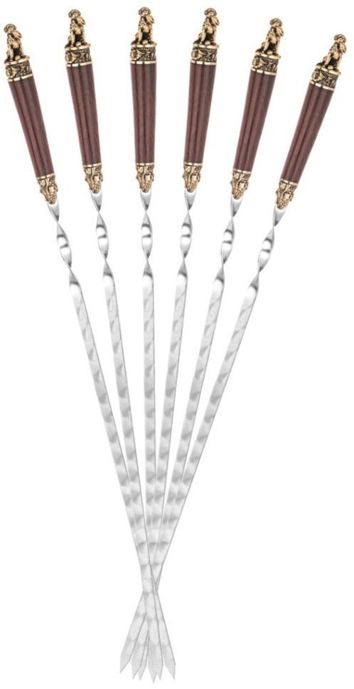 Набор из 6-ти шампуров с лямкой  "собака с уткой" 56 см Lefard (385-447)