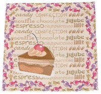 Салфетка тортик 35*35 см, 90% п/э/10 % хлопок (550-126)