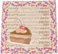 Салфетка тортик 35*35 см, 90% п/э/10 % хлопок (550-126)