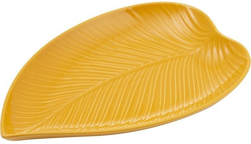 Блюдо сервировочное in the forest leaf, 23х35 см, желтое (69860)