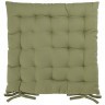 Подушка на стул из хлопка оливкового цвета из коллекции essential, 35х35 см (77447)