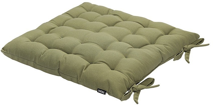 Подушка на стул из хлопка оливкового цвета из коллекции essential, 35х35 см (77447)