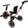 Детский беговел-велосипед 4в1 с родительской ручкой, розовый с рисунком (TR007-PINK-PAINT)