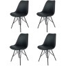 Набор из 4 стульев mirkl, экокожа, черные (74200)