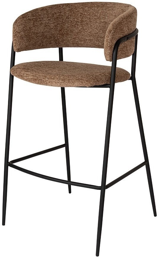 Стул барный helning, мягкий шенилл, светло-коричневый (79953)