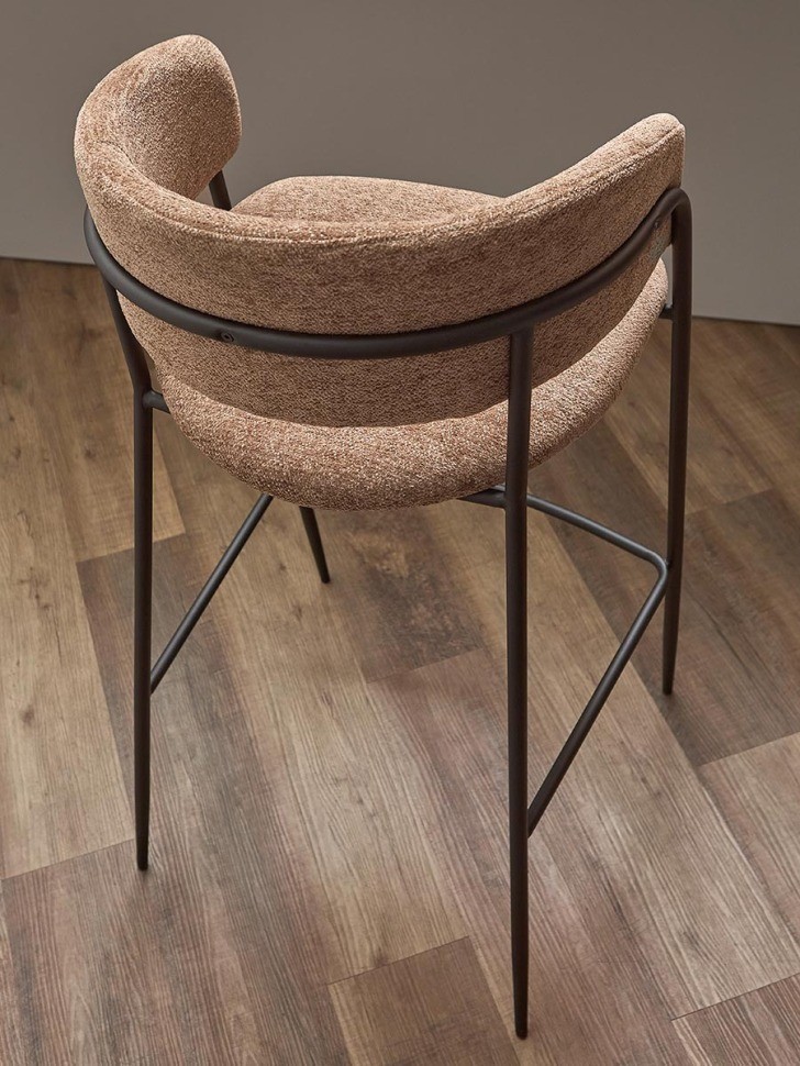 Стул барный helning, мягкий шенилл, светло-коричневый (79953)