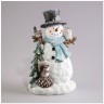 Статуэтка "снеговик" с led-подсветкой 14х12х23 см Lefard (121-113)