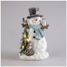 Статуэтка "снеговик" с led-подсветкой 14х12х23 см Lefard (121-113)